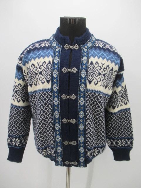 B1995 VTG Nordstrikk Men's Iceland Nordic 100% Wool Cardigan Sweater M B1995 VTG Nordstrikk Men's Iceland Nordic 100% Wool Cardigan Sweater M