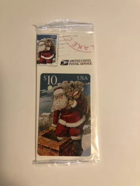 Santa Claus $10 USPS Phone Card NIP Stamp