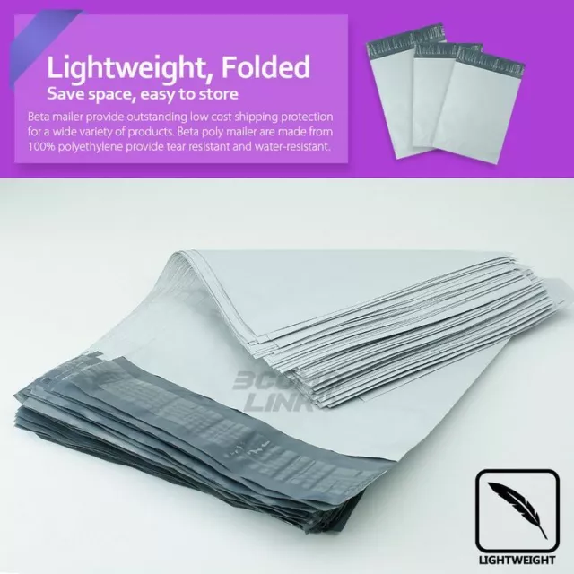 Poly Mailers Shipping Mailing Packaging Plastic Envelope Self Sealing Bags White