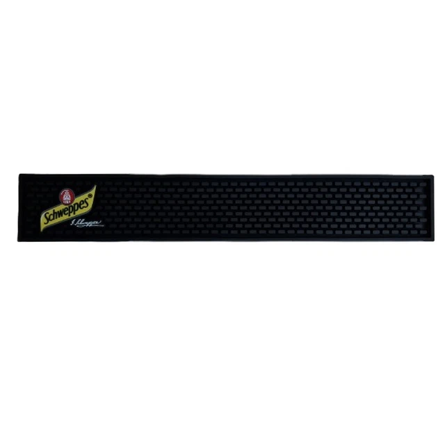 Schweppes Abtropfmatte Gläserabtropfmatte Gläser Bar Matte Gummi lang Barmatte
