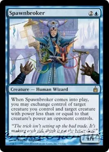 SPAWNBROKER Ravnica MTG Blue Creature — Human Wizard RARE