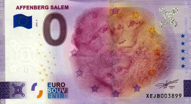 Null Euro Schein - 0 Euro Schein - Affenberg Salem 2022-9