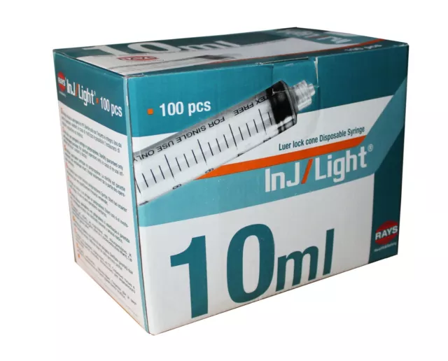 Seringue de 10 ml Luer Lock stérile médicale RAY™ injection hypodermique 3