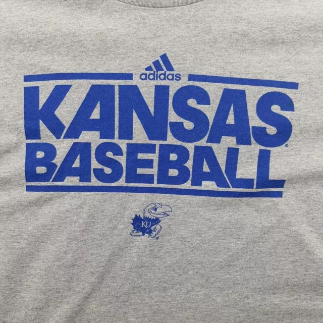 ADIDAS KANSAS BASEBALL T SHIRT MENS GREY LARGE i155 3