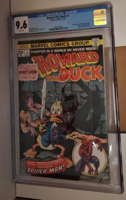 1976 Howard the Duck #1 CGC 9.6 Marvel Spider-Man Appearance WHITE PAGES