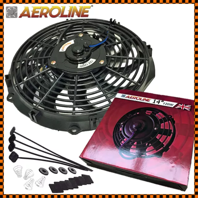 14" 12V 120w Aeroline® Electric Radiator Cooling Fan Fits TRIUMPH STAG