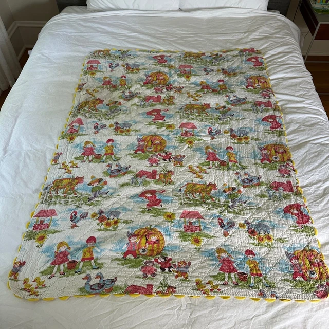 Couvre-lit Bohème California Kantha - Coton Artisanal, Imprimé Main, Réversible