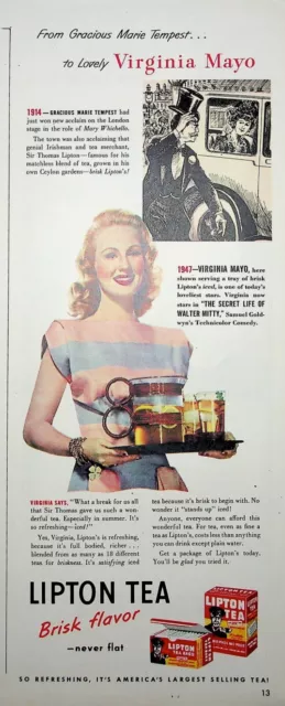 Original Virginia Mayo Ad for Lipton Tea