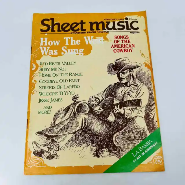 Sheet Music Magazine 1988 Bury Me Not Home on the Range La Bamba Jesse James BA2