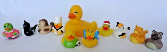 LOT OF 11 Rubber Ducks In Different Appearance Oriental Trading and ...