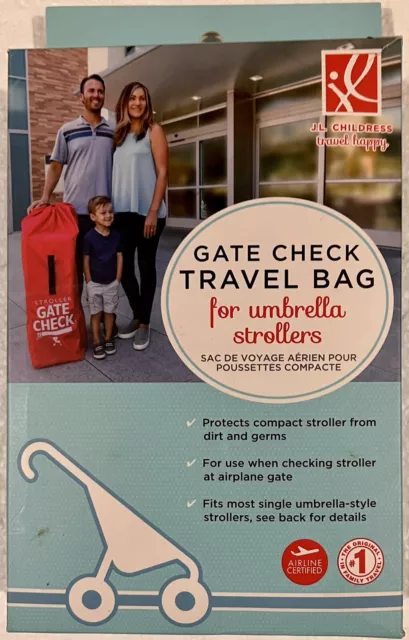 J.L. Childress Gate Check Air Travel Bag For Umbrella Strollers-New AIRLINE CERT