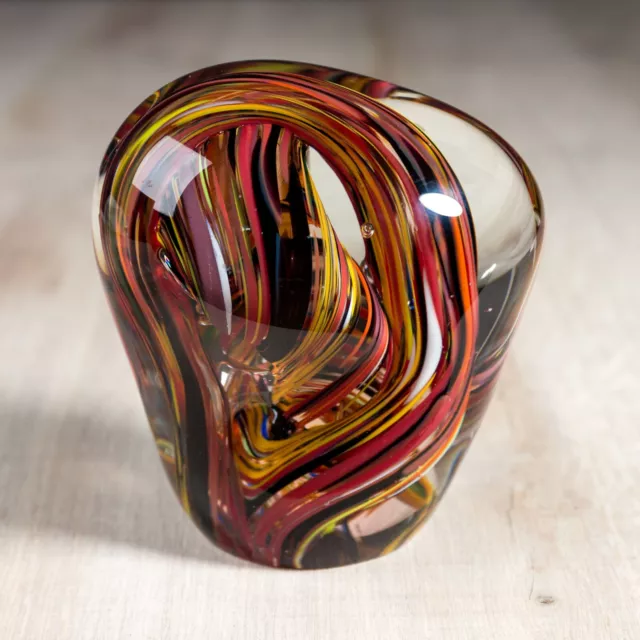 Glas Briefbeschwerer Paperweight Vintage Murano Kristallglas