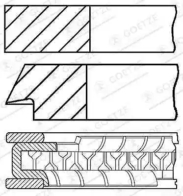 Kolbenringsatz 08-107600-00 GOETZE ENGINE