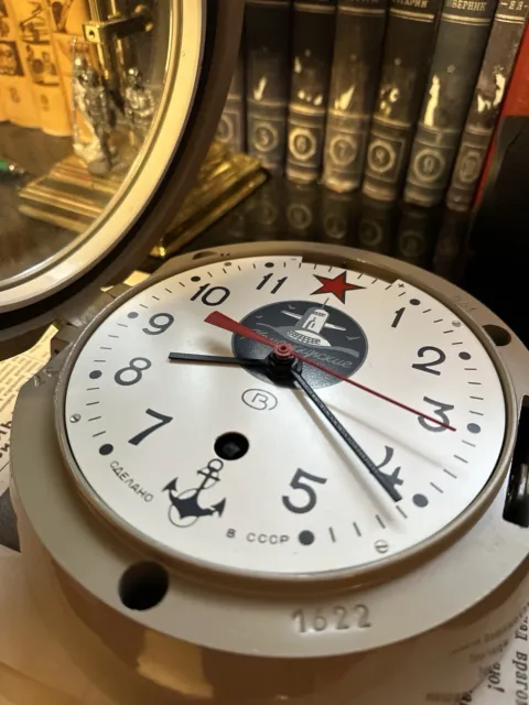 Sowjetische Schiffsuhr Borduhr U-Boot Uhr Советские Часы Военные Militäruhr Uhr
