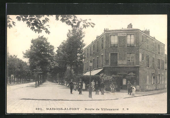 CPA Maisons-Alfort, Route de Villeneuve