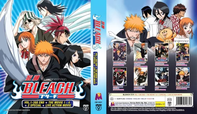 BLEACH + LIVE Action Movie - Anime Tv Dvd (1-366 Eps+4 Movies+2