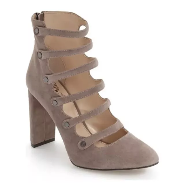 Vince Camuto Davel Women's Taupe Suede Block Heel Pump N6578* Size 5 1/2M