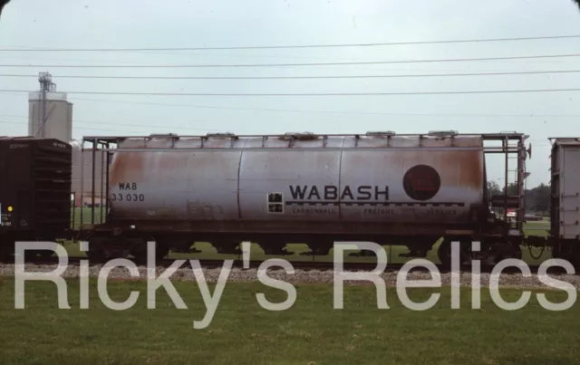 Original Slide WAB #33030 Covered Tank Hopper Wabash 1978 Lafayette IN