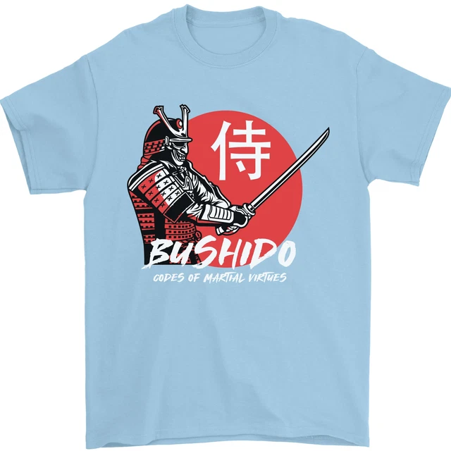 T-shirt da uomo Bushido Samurai Warrior Sword Ronin MMA cotone Gildan 7