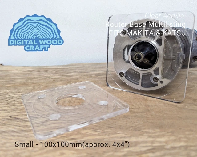 Makita DRT50 Trimmer Router Sub BASE PLATE guide bush adaptor | UK Makita DRT50 Trimmer Router Sub BASE PLATE guide bush adaptor | UK