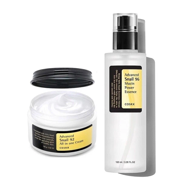 COSRX ADVANCED SNAIL 96 Mucin Power Essence + Snail 92 All In One Cream ...