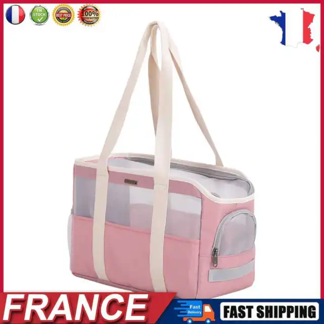 Waterproof Foldable Small Pet Shoulder Carrying Bag for Cat Dog (Pink) fr