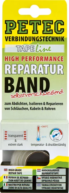 PETEC High Performance Reparaturband selbstverschweißend KFZ Band 3 m 94903