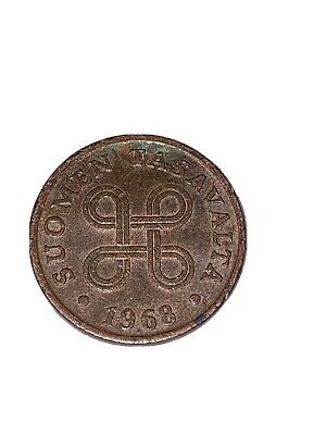 1968 1 Penni coin - Finland - Suomen Tasavalta