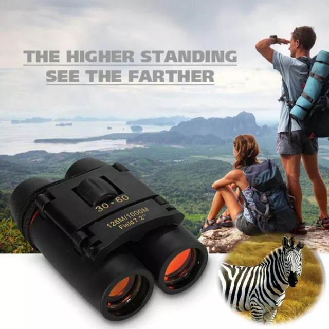 30X60 Zoom Binoculars Day Night Vision Outdoor Hunting HD Mini Small Telescope