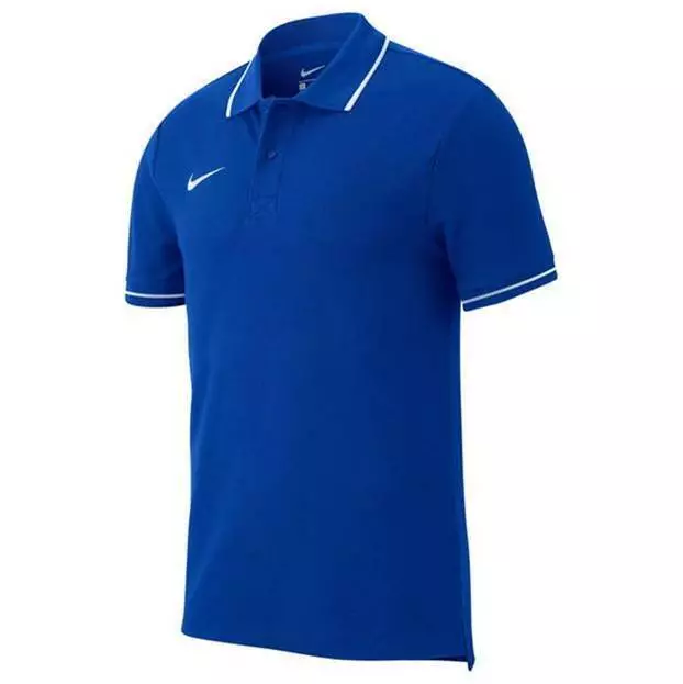 Nike Mens Team Club 19 Polo Shirt Blue White Summer Short Sleeve New Bnwt  Polo