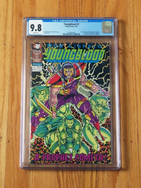 YOUNGBLOOD #2 CGC 9.8 NM/M WP green logo 1st Prophet! Jake Gyllenhaal movie!