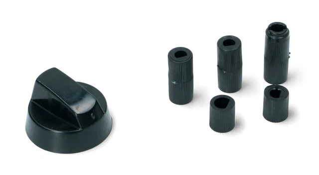 Kit Pomello Manopola Universale Argento Per Forni E Piani Cottura, 6 Pezzi Con 5 Raccordi