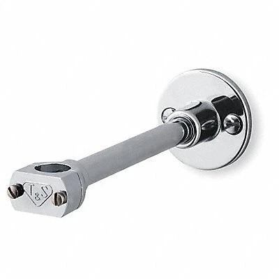 T&s Brass Wall Bracket, 6": Fits T&S Brass Brand, Chrome Plated Brass  B-109-01