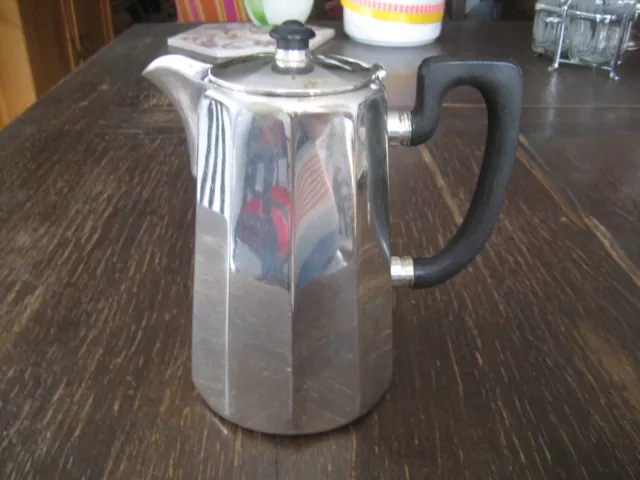 schnuckelige Teekanne Kaffeekanne Silberkanne Hot Water Pot silber pl England
