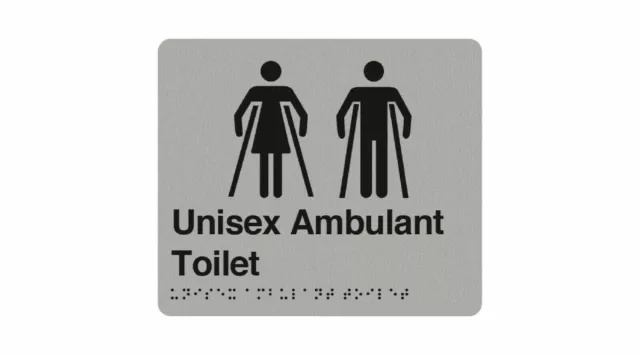 Unisex Ambulant Toilet (Statutory Braille & Tactile Sign)