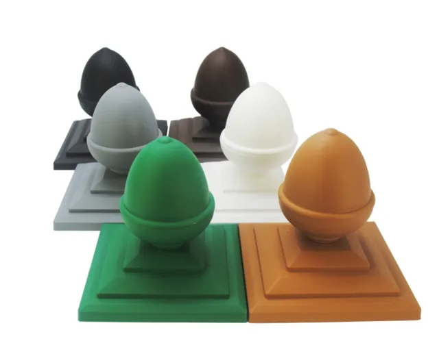 Linic Plastics Acorn Shape Fence Finial & Fence Cap for a 4" Fence Post. UK Made