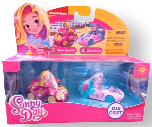 Nickelodeon Sunny Day STYLE SPEEDER ROSE RACER Die Cast Vehicle Car 2 Pack