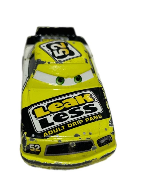 Disney Pixar Cars Claude Scruggs #52 Leak Less Yellow Loose 1/64