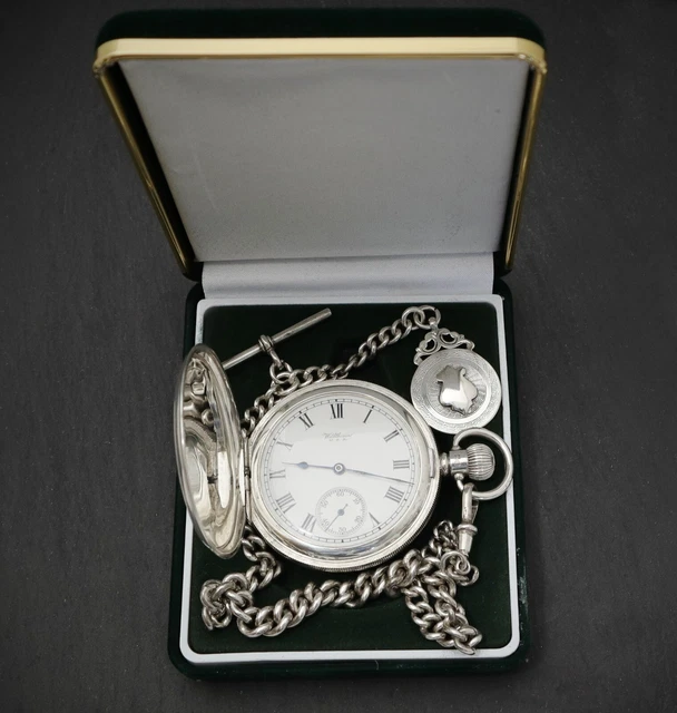 Antique silver full online hunter pocket watch
