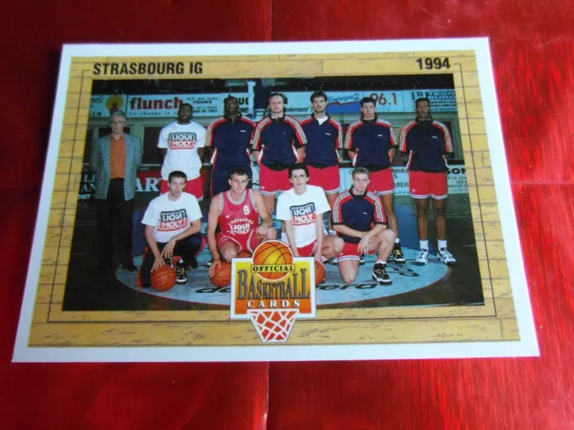 Panini Official Cards N°151 - Basket 1994 - Equipe Strasbourg Ig