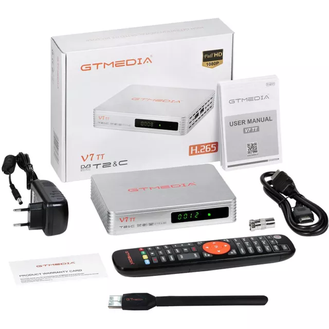 GTMEDIA 1080P HD TDT DVB-T2 Receptor Digital Terrestre Set Top Box H.265 +WIFI