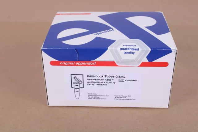 Eppendorf 022363611 Safe-Lock Tubes 0.5mL 500 Tubes Centrifugation 30,000 X G