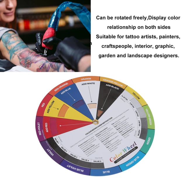 13CM DIAMETER TATTOO Color Wheel Chart Prevent Discoloration Tattoo ...