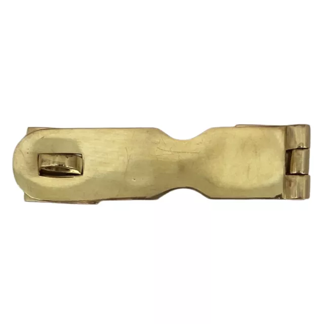 Polished Brass Hasp Lock for Home Or Marine Use 5 Inch