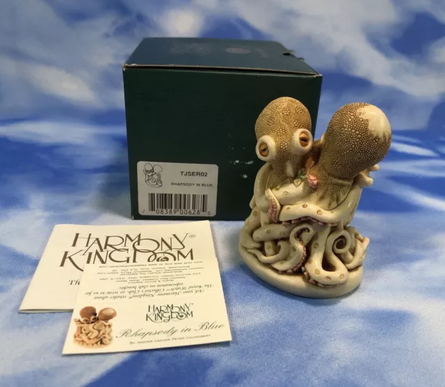 As Is Harmony Kingdom "Rhapsody in Blue" Octopus Box Figurine TJSER02 NIB