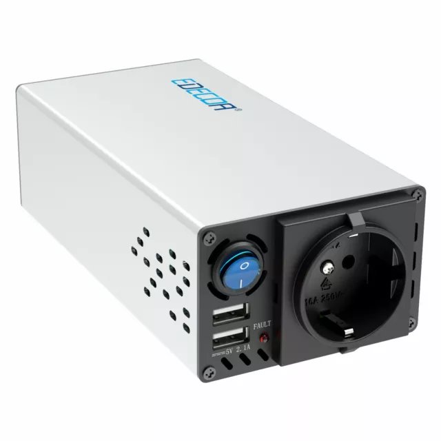 Convertisseur De Tension 600 1200 Watt Inverter 12v 230v Avec 2 USB EDECOA 2