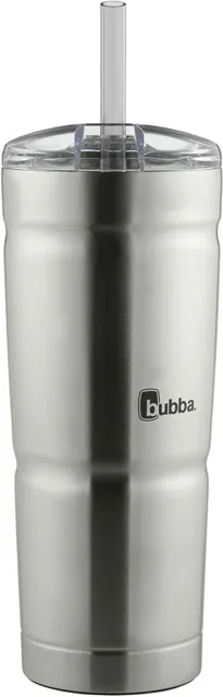 bubba Envy S Insulated Stainless Steel Tumbler with Straw 24oz Clear Lid Smoke