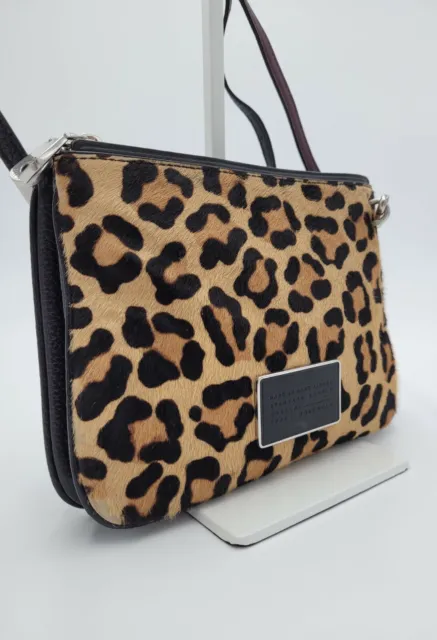 Marc by Marc Jacobs Ligero Double Percy Leopard Pattern Calf Hair Crossbody Bag 3