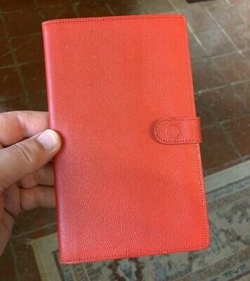 Vintage Red Leather Passport Wallet from Morocco, Excellent Condition