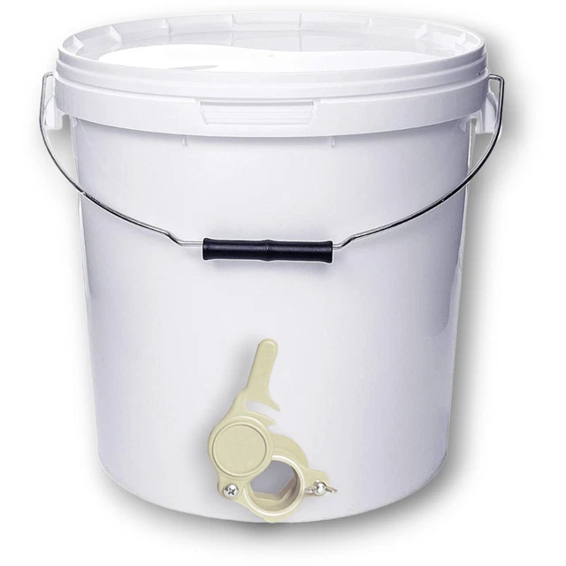 SILPLAST Honigeimer 10 L – Mit Abfüllhahn & Deckel, Lebensmittelecht, PP, Weiß – Für Honigernte & Abfüllung